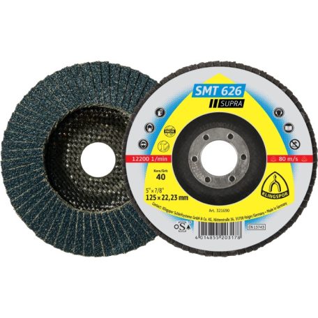 Klingspor SMT 626 Lamellás csiszolótányér, 125 x 22,23 mm szemcse 60 kúpos, 321695