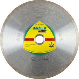   Klingspor DT 600 F Gyémánt vágókorongok, 180 x 1,6 x 22,23 mm 1,6 x 7 mm, Folyamatos vágóél, 325371