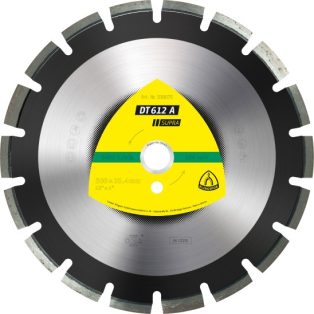   Klingspor DT 612 A Gyémánt vágókorongok, 450 x 3,7 x 25,4 mm 28 Szegmensek 40 x 3,7 x 10 mm, Széles szegmenshézag, 330078