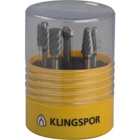 Klingspor HF 100 INOX Keményfém maró szet 5 db-os, speziális fogazás inoxhoz
