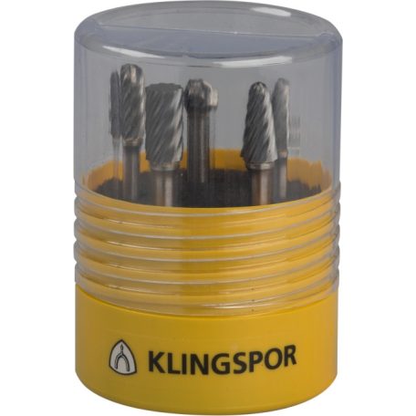 Klingspor HF 100 INOX Keményfém maró szet 5 db-os, speziális fogazás inoxhoz, 334221