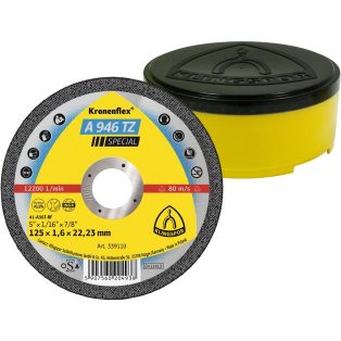   Klingspor A 946 TZ Vágókorongok, 230 x 1,9 x 22,23 mm egyenes, 339113, A 946 TZ Special, acél-nemesacél, Sarokcsiszoló
