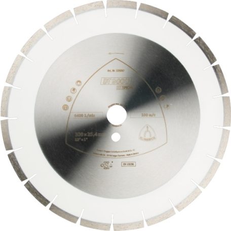 Klingspor DT 900 U  Gyémánt vágókorongok 600 x 3,7 x 25,4 mm 36 Szegmensek 40 x 3,7 x 10 mm Széles szegmenshézagt