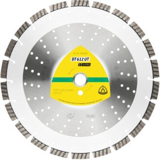   Klingspor DT 612 UT Gyémánt vágókorongok, 400 x 3,6 x 20 mm 26 Szegmensek 40 x 3,6 x 12 mm, Szabványos turbó, 347482