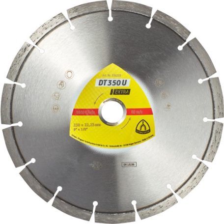 Klingspor DT 350 U Gyémánt vágókorongok X-LOCK, 115 x 2,4 x 22,23 mm 8 Szegmensek 33 x 2,4 x 10 mm, Standard fogazás, 350463