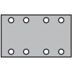   Klingspor PS 77 CK Csíkok tépőzáras hatóanyaggal bevont, 80 x 133 mm szemcse 220 lyukasztási forma GL18, 353121
