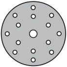Klingspor FP 77 K Tépőzáras csiszolópapír 150 mm – 353138