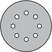   Klingspor PS 77 CK Tárcsa tépőzáras hatóanyaggal bevont, 125 mm szemcse 80 lyukasztási forma GLS5, 353216