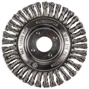   Klingspor Körkefe pipeline fonott egysoros 125 x 6 x 22,23 mm 0,5 acél, 358315