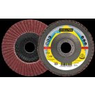 Klingspor SMT 674 Lamellás csiszolótányér Kerámia, 125 x 22,23 mm szemcse 60 kúpos, 369258, SMT 674 Supra, acél, Sarokcsiszoló lamellás tányérral