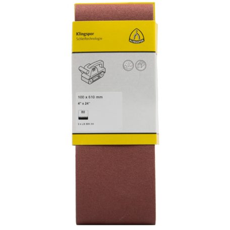 Klingspor LS 309 XH Szalagok kézi gépekhez, 100 x 610 mm szemcse 120 F5, Kiakaszt. csomagolás, 7084