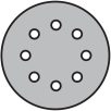   Klingspor PS 22 K Tárcsa tépőzáras, 115 mm szemcse 120 lyukasztási forma GLS4, 82944
