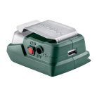 PowerMaxx PA 12 LED-USB Power adapter akkuhoz, PowerMaxx PA 12 LED-USB, 12 Voltos csatlakozás a Metabo fűthető kabáthoz, Kompakt multifunkciós adapter, töltőállomásként, energiaforrásként és lámpaként használható