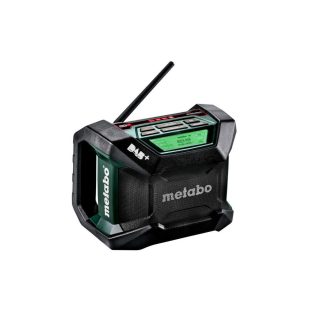   R 12-18 DAB+ BT Akkus építkezési rádió, R 12-18 DAB+ BT, Minden Metabo 12 - 18 Voltos csúszóérintkezős akkuegységgel vagy hálózati üzemmódban üzemeltethető, Robusztus építkezési rádió digitális DAB+ vétellel, top hangminőség és sok kiegészítő funkció
