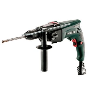   SBE 760 Ütvefúrógép, SBE 760, Metabo S-automatic biztonsági kuplung: a hajtómű mechanikus szétkapcsolása a betétszerszám blokkolása esetén a biztonságos munkavégzés érdekében, Vario (V)-elektronika az anyaghoz illő fordulatszámmal való munkavégzéshez