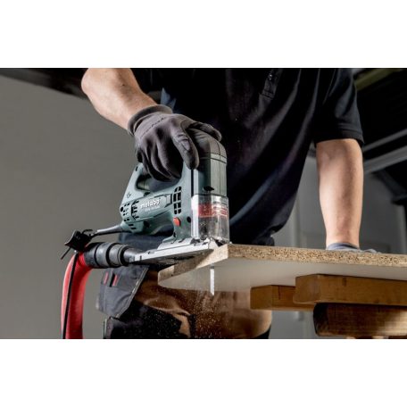 STEB 100 Quick Szúrófűrész, STEB 100 Quick, Metabo Quick a szerszám nélküli fűrészlapcseréhez automatikus lapkidobással, Univerzális szúrófűrész kengyel markolattal a pontos vezetés érdekében a fűrészelés során