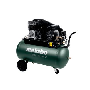   Mega 350-100 W Kompresszor, Mega 350-100 W, Olajkenésű dugattyús kompresszor., Nagy teljesítményű, robusztus ékszíjas kompresszor az igényes alkalmazáshoz