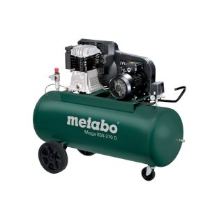   Mega 650-270 D Kompresszor, Mega 650-270 D, Kétfokozatú kompresszió a különösen nagy teljesítmény és a hosszú élettartam érdekében, Nagy teljesítményű, robusztus ékszíjas kompresszor az igényes alkalmazáshoz