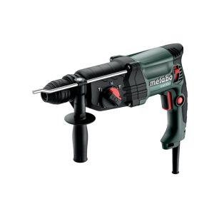   KHE 2245 Kombikalapács, KHE 2245, Metabo S-automatic biztonsági kuplung: a hajtómű mechanikus szétkapcsolásához a fúró blokkolása esetén a biztonságos munkavégzés érdekében, Kombikalapács 3 funkcióval: kalapácsfúrás, ütés nélküli fúrás és vésés