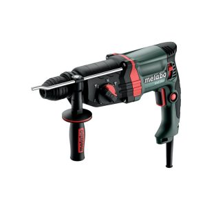   KHE 2445 Kombikalapács, KHE 2445, Metabo S-automatic biztonsági kuplung: a hajtómű mechanikus szétkapcsolásához a fúró blokkolása esetén a biztonságos munkavégzés érdekében, Kombikalapács 3 funkcióval: kalapácsfúrás, ütés nélküli fúrás és vésés