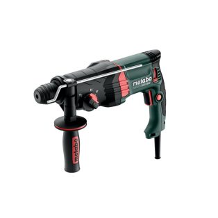   KHE 2845 Kombikalapács, KHE 2845, Metabo S-automatic biztonsági kuplung: a hajtómű mechanikus szétkapcsolásához a fúró blokkolása esetén a biztonságos munkavégzés érdekében, Kombikalapács 3 funkcióval: kalapácsfúrás, ütés nélküli fúrás és vésés