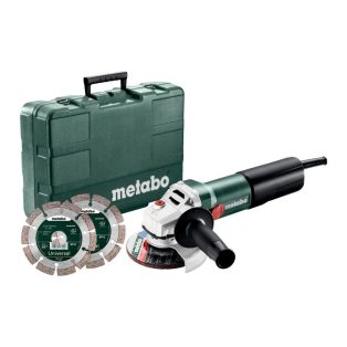   WQ 1100-125 Set Sarokcsiszoló, WQ 1100-125 Set, Szerszámmentes, gyorsabb tárcsacsere gombnyomásra a Metabo M-Quick rendszerrel, Robusztus, univerzális és gazdaságos: erős sarokcsiszoló minden alkalmazáshoz