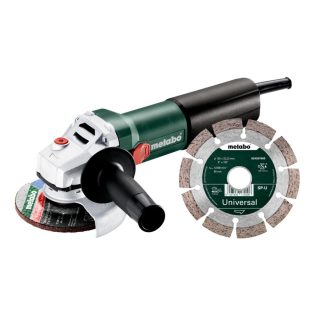   WQ 1100-125 Set Sarokcsiszoló, WQ 1100-125 Set, Szerszámmentes, gyorsabb tárcsacsere gombnyomásra a Metabo M-Quick rendszerrel, Robusztus, univerzális és gazdaságos: erős sarokcsiszoló minden alkalmazáshoz