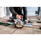 KS 18 LTX 66 BL Akkus kézi körfűrész, KS 18 LTX 66 BL, Gyors, pontos fejező vágások egy Metabo KFS fejezősínre (tartozék) való egyszerű rácsatolással, Nagy húzóerejű, könnyű akkus kézi körfűrész az építkezésen való univerzális alkalmazáshoz