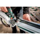 KS 18 LTX 66 BL Akkus kézi körfűrész, KS 18 LTX 66 BL, Gyors, pontos fejező vágások egy Metabo KFS fejezősínre (tartozék) való egyszerű rácsatolással, Nagy húzóerejű, könnyű akkus kézi körfűrész az építkezésen való univerzális alkalmazáshoz