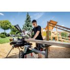 KGS 18 LTX BL 305 Akkus fejezőfűrész, KGS 18 LTX BL 305, Akár 120 vágás 100 x 100 mm-es puhafán akkutöltésenként (LiHD 10 Ah), A legnagyobb akkus fejező- és gérvágó fűrész a mobil M-osztályban - könnyű, precíz, felhasználóbarát