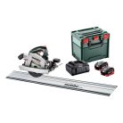 KS 18 LTX 66 BL Set Akkus kézi körfűrész, KS 18 LTX 66 BL Set, Gyors, pontos fejező vágások egy Metabo KFS fejezősínre való egyszerű rácsatolással, Nagy húzóerejű, könnyű akkus kézi körfűrész az építkezésen való univerzális alkalmazáshoz