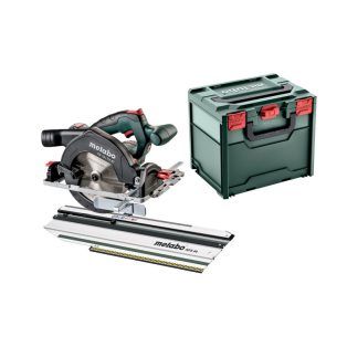   KS 18 LTX 57 Set Akkus kézi körfűrész, KS 18 LTX 57 Set, Gyors, pontos fejező vágások egy Metabo KFS fejezősínre való egyszerű rácsatolással, Nagy húzóerejű, könnyű akkus kézi körfűrész az építkezésen való univerzális alkalmazáshoz