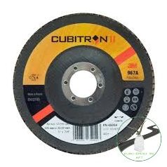   3M™ Cubitron™ II 967A lamellás tárcsa, T27 egyenes, 180 mm x 22 mm, 40+, PN65072, 7000104377, , , Fém