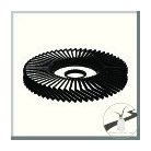 3M™ 566A kúpos lamellás tárcsa, 115 mm, P80, PN65027, 7000104465, , , Fém, Fa