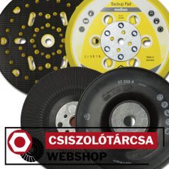 Gépi felfogók tépőzáras csiszolópapírhoz, Gépi felfogók tépőzáras felületkezelő tárcsához, Gépi felfogók fíbertárcsához
